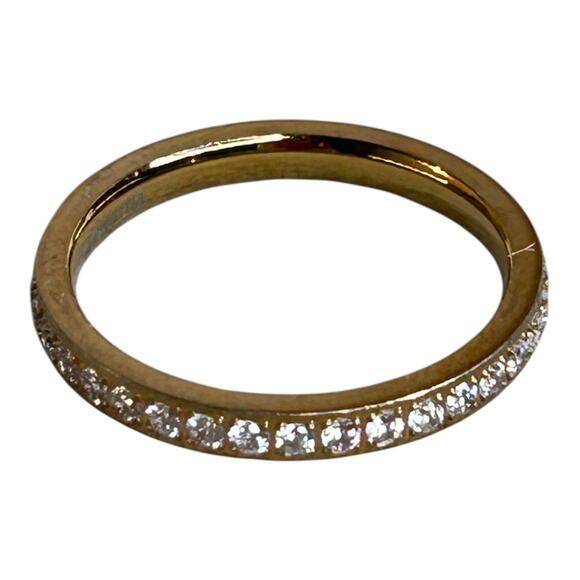 Titanium CZ Eternity Band Ring Size 6 - Picture 3 of 7